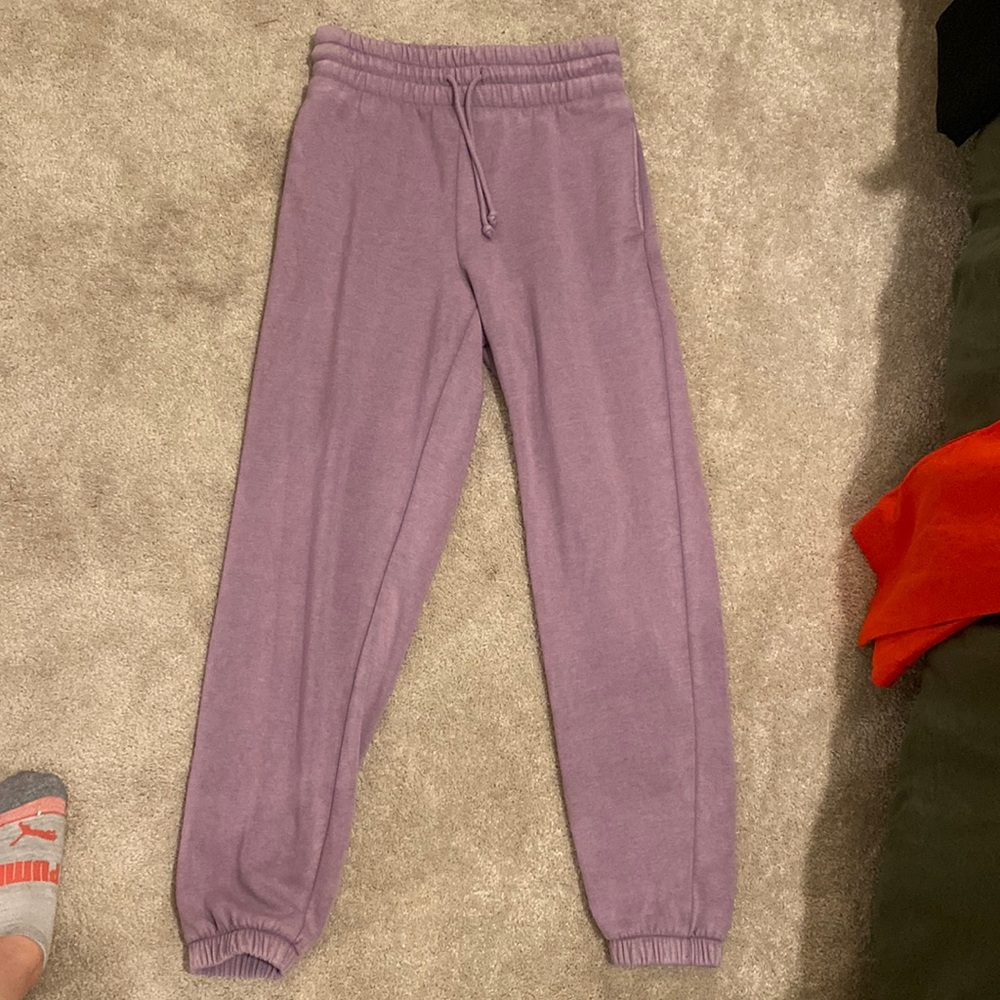 Purple sweat pants